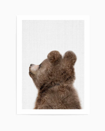 Peekaboo Baby Bear Back By Lola Peacock | Art Print from Olive et Oriel where you can shop wallpaper and artworks online