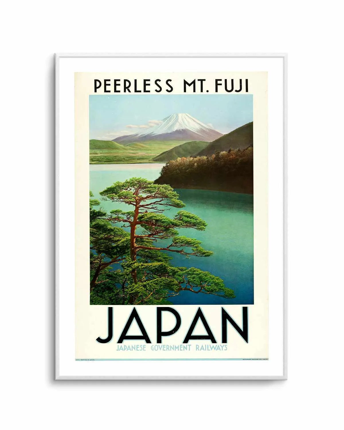 Peerless Mt Fuji Vintage Poster Art Print from Olive et Oriel where you can shop wallpaper and artworks online