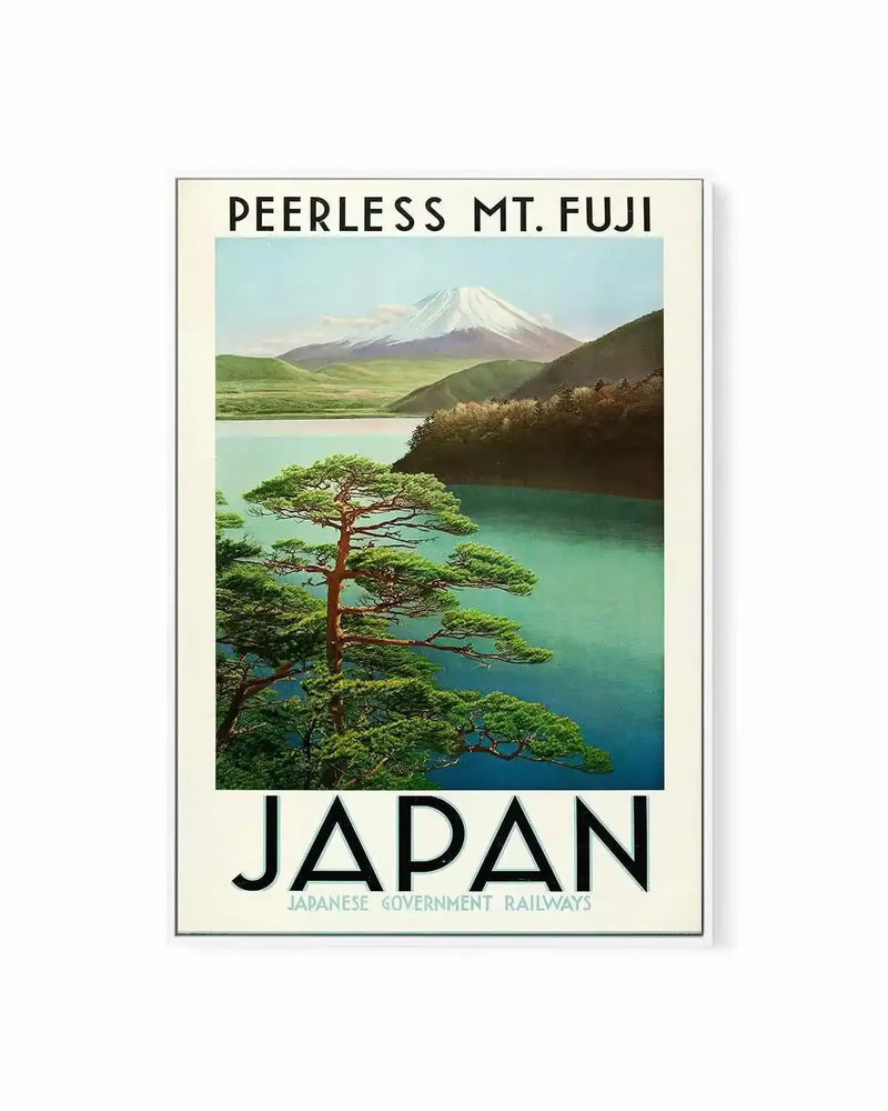 Peerless Mt Fuji Vintage Poster | Framed Canvas Art Print from Olive et Oriel where you can shop wallpaper and artworks online