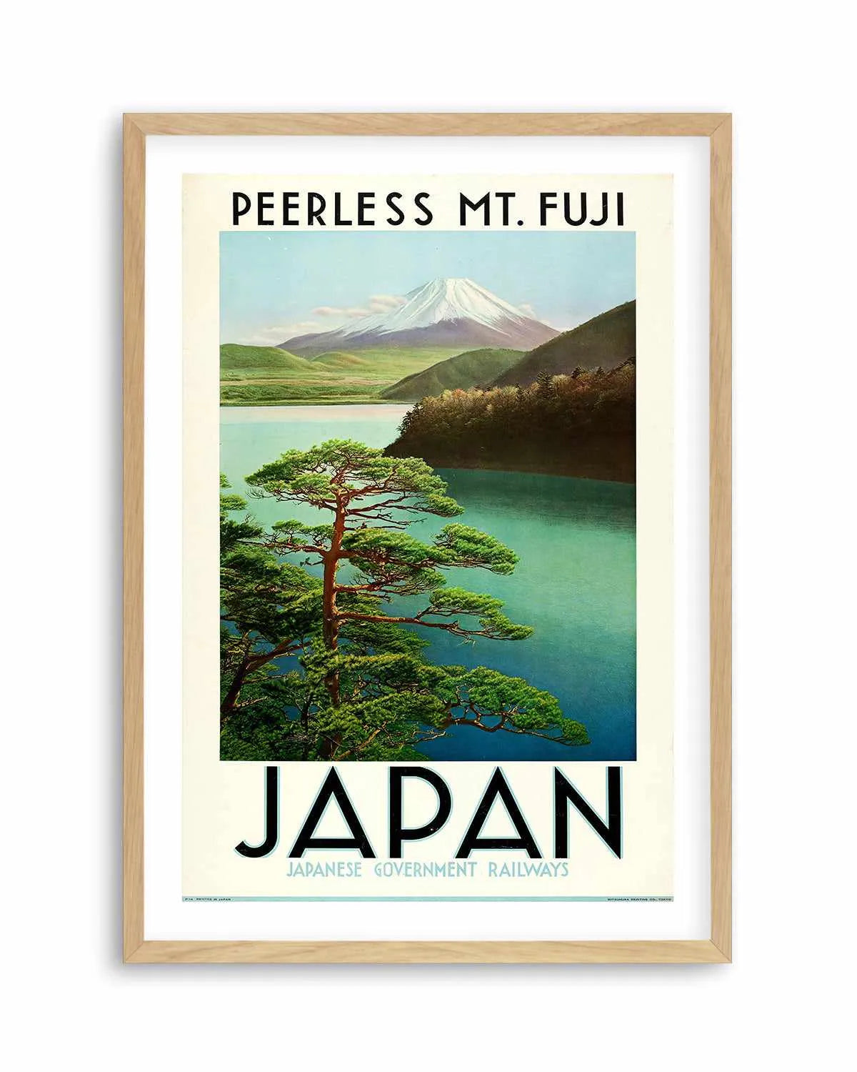 Peerless Mt Fuji Vintage Poster Art Print from Olive et Oriel where you can shop wallpaper and artworks online