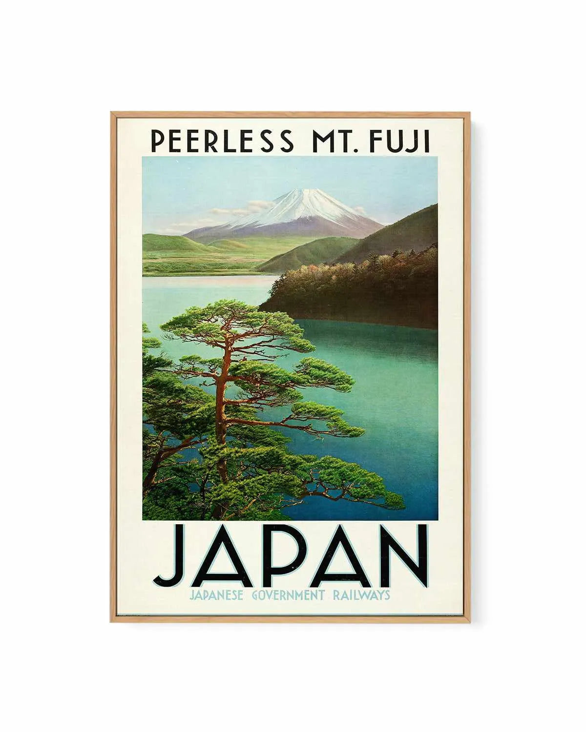 Peerless Mt Fuji Vintage Poster | Framed Canvas Art Print from Olive et Oriel where you can shop wallpaper and artworks online