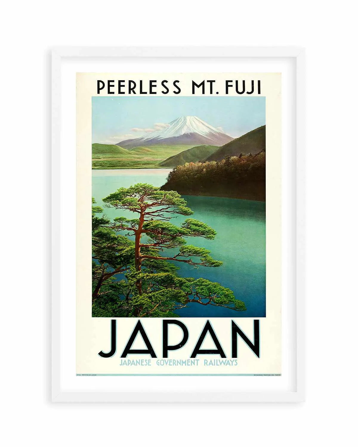 Peerless Mt Fuji Vintage Poster Art Print from Olive et Oriel where you can shop wallpaper and artworks online