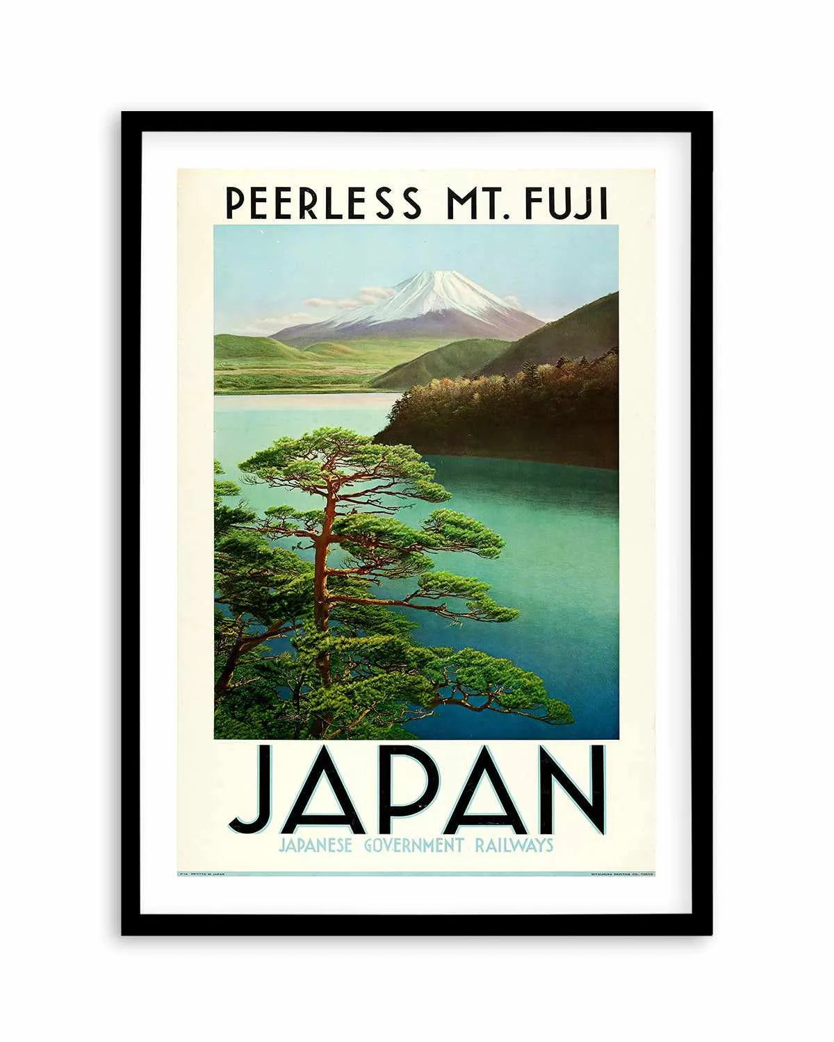 Peerless Mt Fuji Vintage Poster Art Print from Olive et Oriel where you can shop wallpaper and artworks online