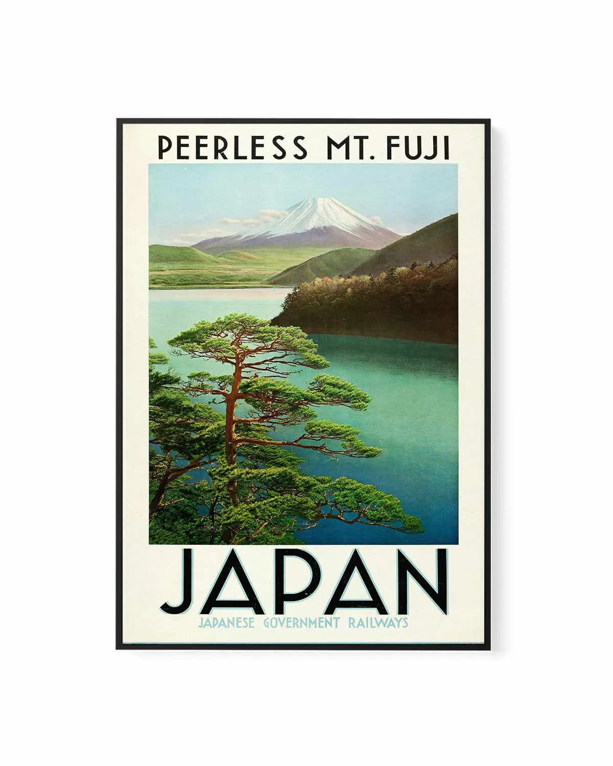 Peerless Mt Fuji Vintage Poster | Framed Canvas Art Print from Olive et Oriel where you can shop wallpaper and artworks online