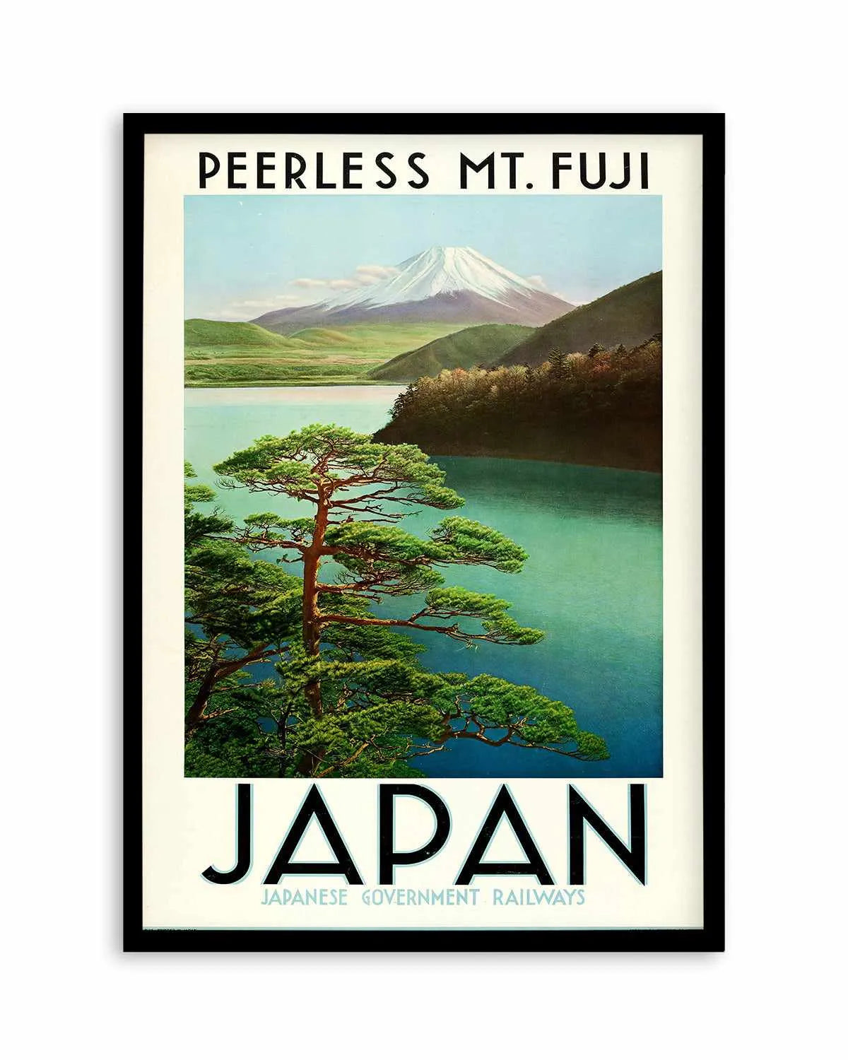 Peerless Mt Fuji Vintage Poster Art Print from Olive et Oriel where you can shop wallpaper and artworks online