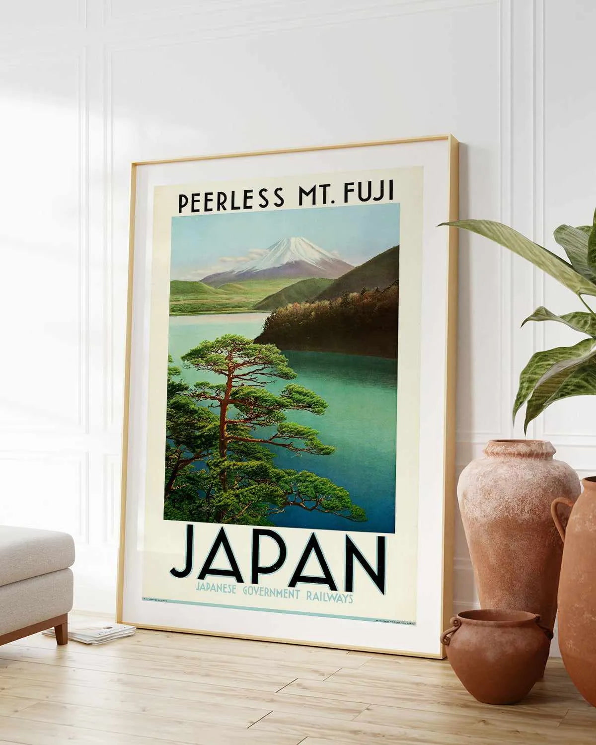 Peerless Mt Fuji Vintage Poster Art Print from Olive et Oriel where you can shop wallpaper and artworks online