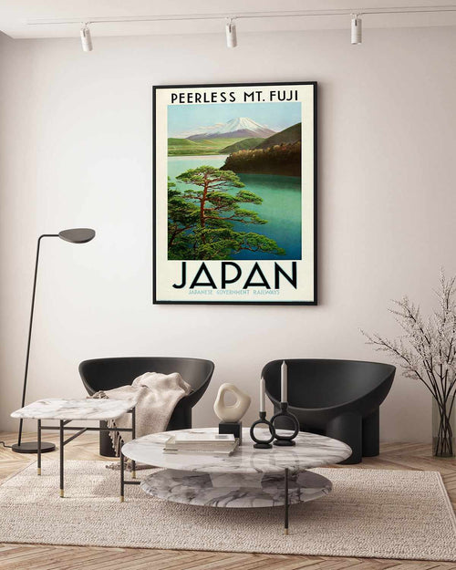 Peerless Mt Fuji Vintage Poster | Framed Canvas Art Print