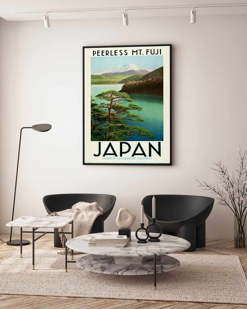 Peerless Mt Fuji Vintage Poster | Framed Canvas Art Print