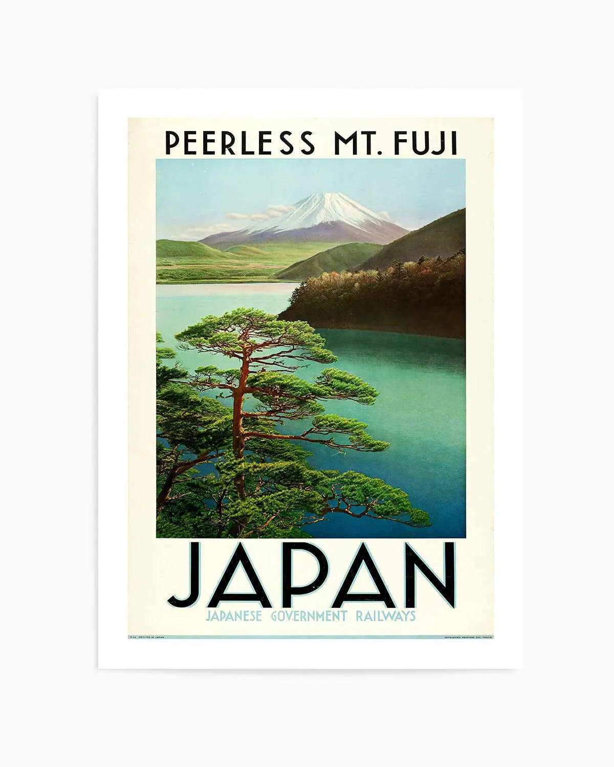 Peerless Mt Fuji Vintage Poster Art Print from Olive et Oriel where you can shop wallpaper and artworks online