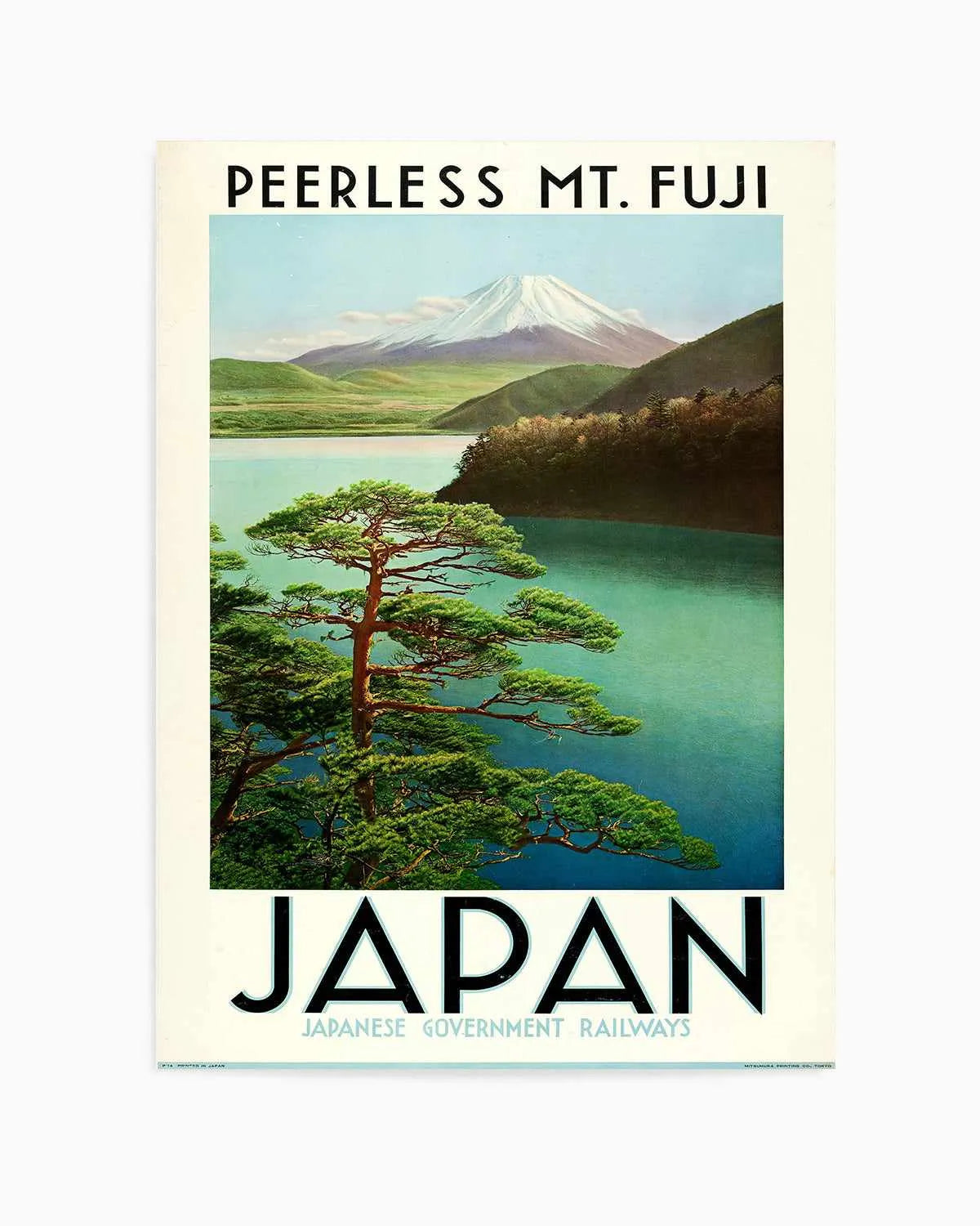 Peerless Mt Fuji Vintage Poster Art Print from Olive et Oriel where you can shop wallpaper and artworks online