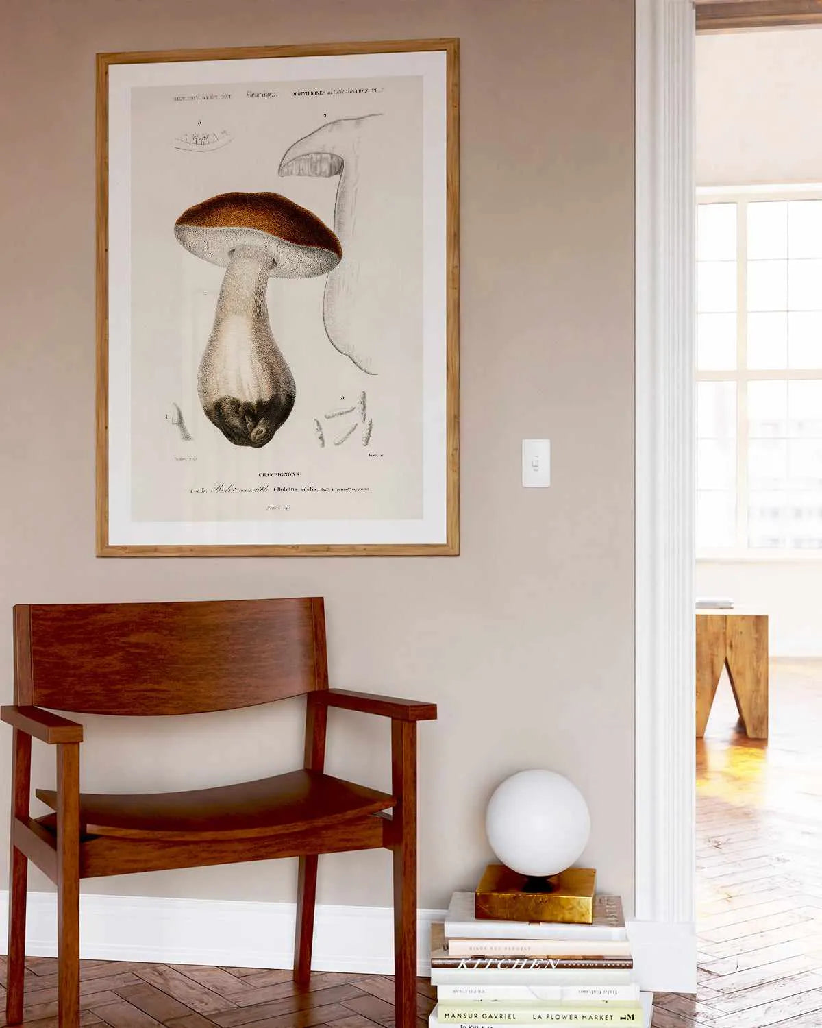 Penny Bun Vintage Mushroom Illustration Art Print from Olive et Oriel where you can shop wallpaper and artworks online