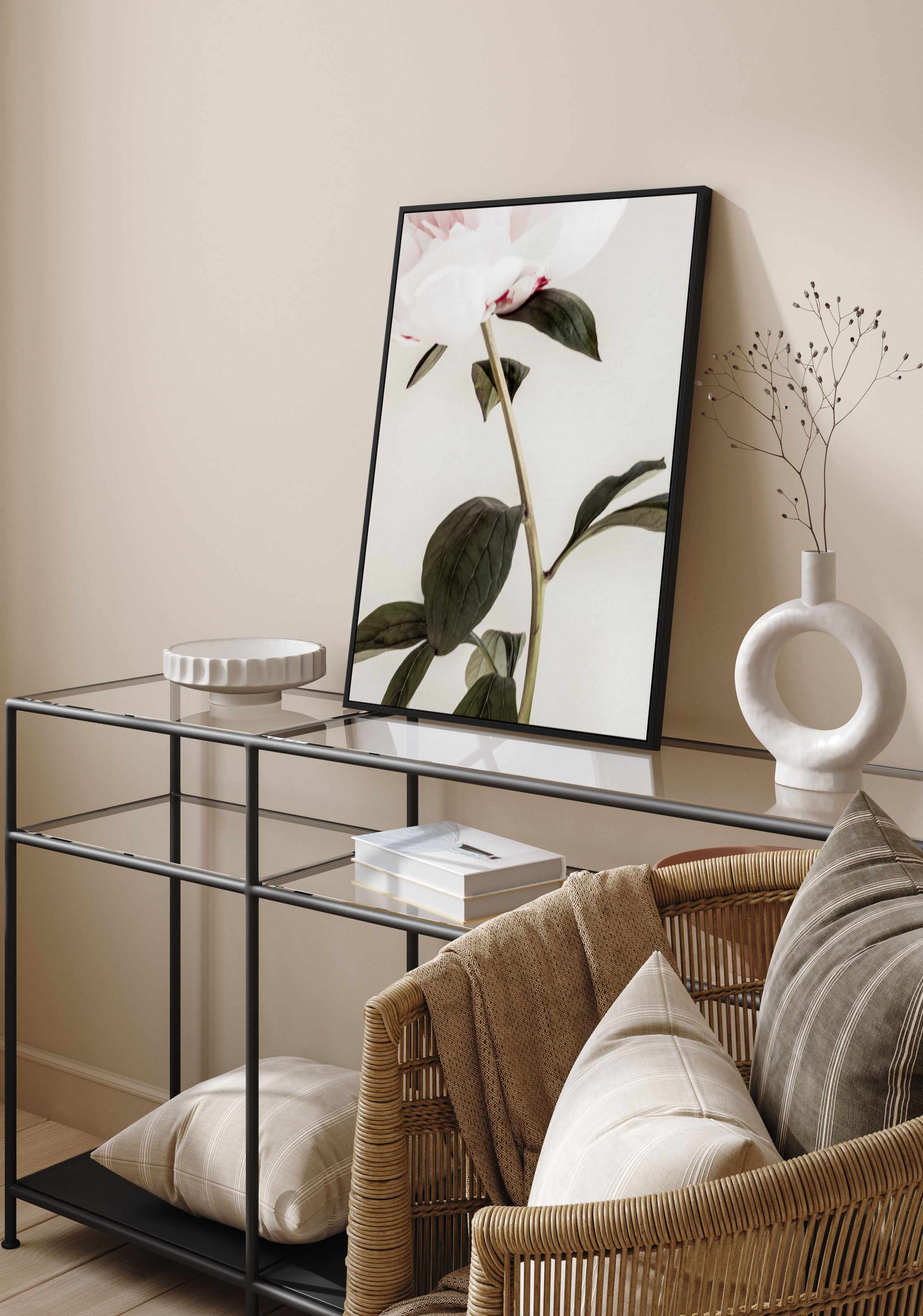 Peony 09 By Studio III | Framed Canvas Art Print