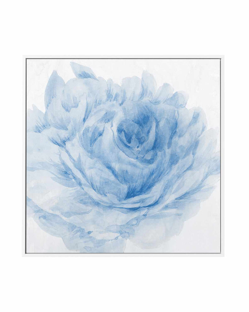 Peony Blue I | Framed Canvas Art Print