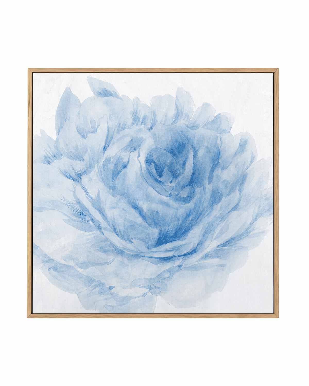 Peony Blue I | Framed Canvas Art Print