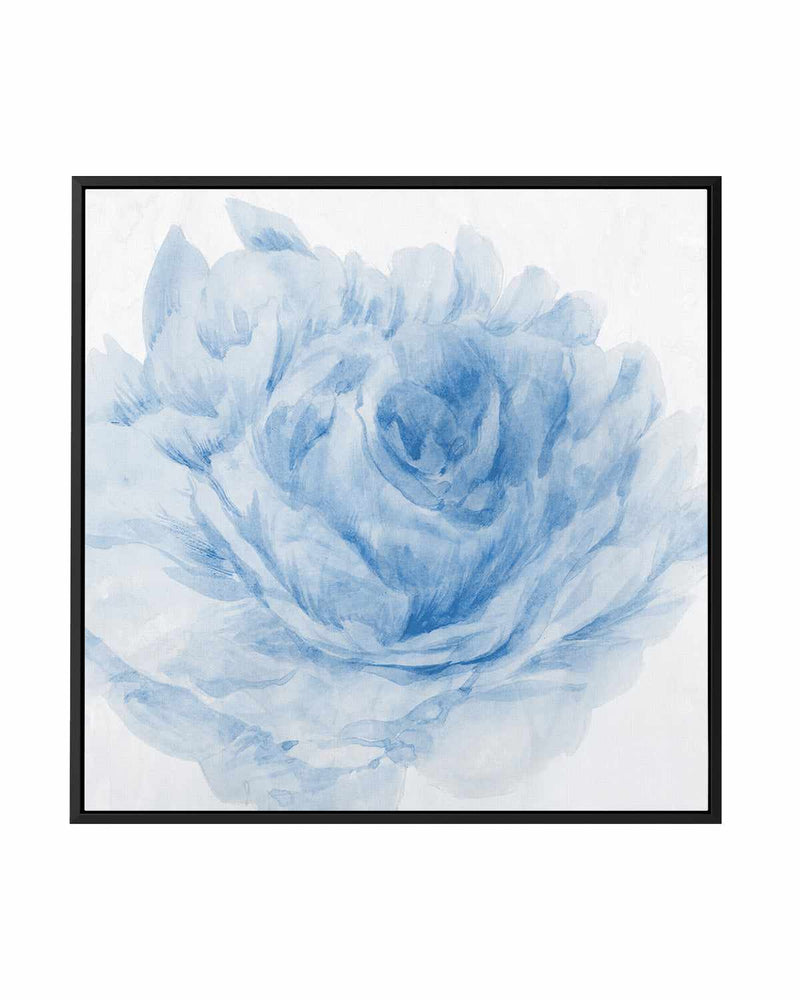 Peony Blue I | Framed Canvas Art Print