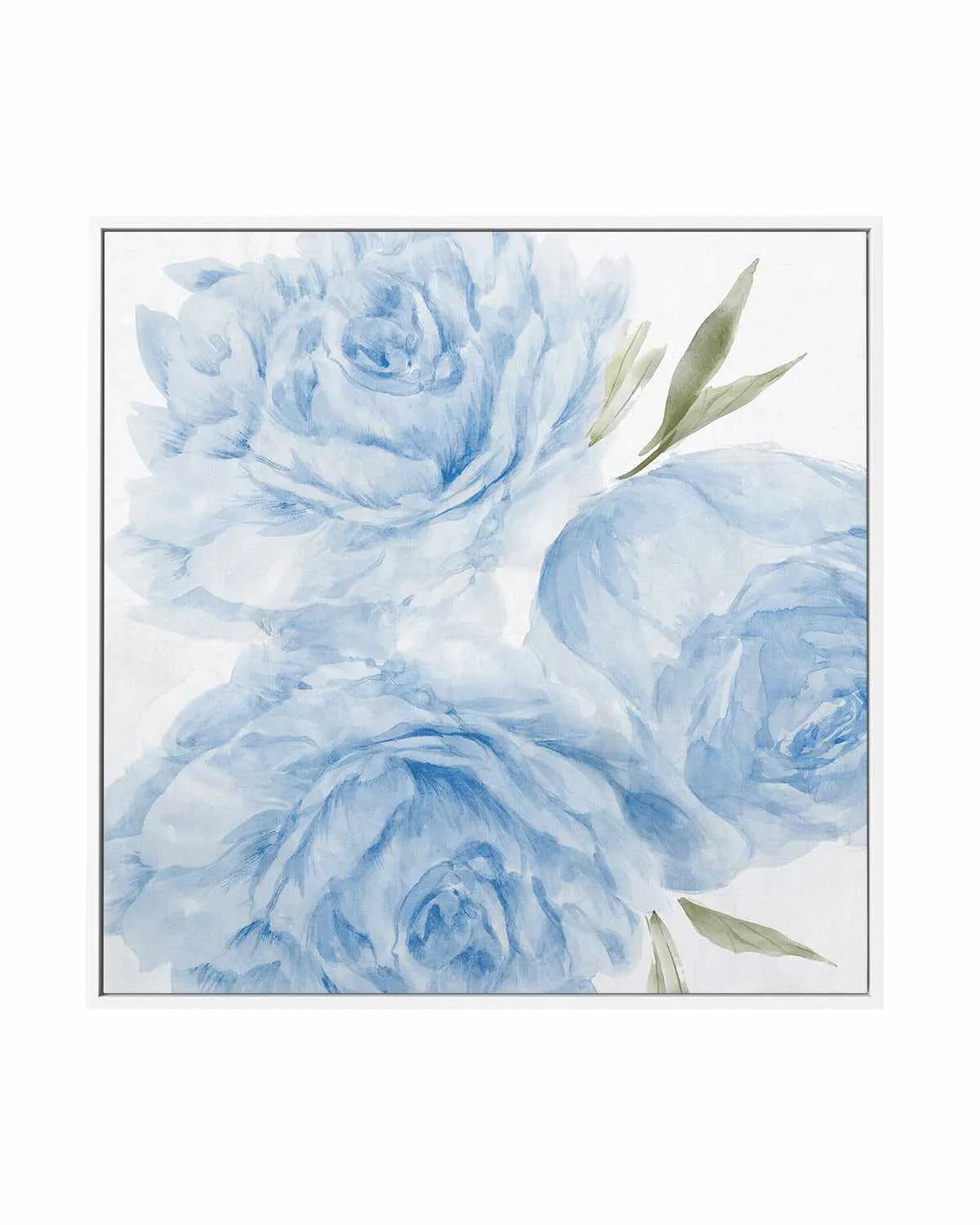 Peony Blue II | Framed Canvas Art Print from Olive et Oriel where you can shop wallpaper and artworks online