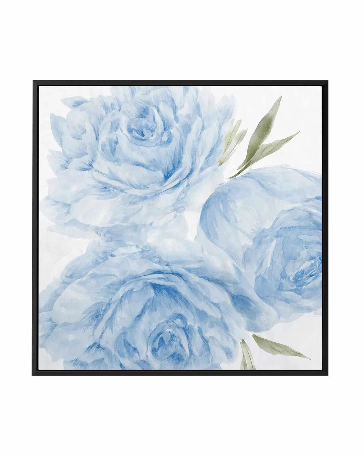 Peony Blue II | Framed Canvas Art Print from Olive et Oriel where you can shop wallpaper and artworks online