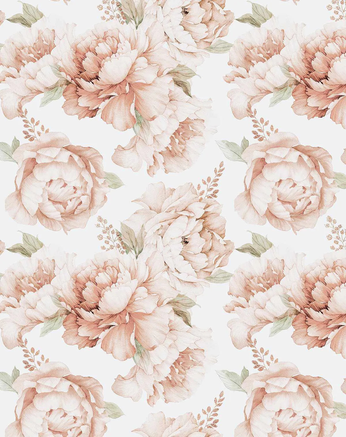 Peony Roses in Soft Terracotta Wallpaper-Wallpaper-Buy Kids Removable Wallpaper Online Our Custom Made Children√¢‚Ç¨‚Ñ¢s Wallpapers Are A Fun Way To Decorate And Enhance Boys Bedroom Decor And Girls Bedrooms They Are An Amazing Addition To Your Kids Bedroom Walls Our Collection of Kids Wallpaper Is Sure To Transform Your Kids Rooms Interior Style From Pink Wallpaper To Dinosaur Wallpaper Even Marble Wallpapers For Teen Boys Shop Peel And Stick Wallpaper Online Today With Olive et Oriel