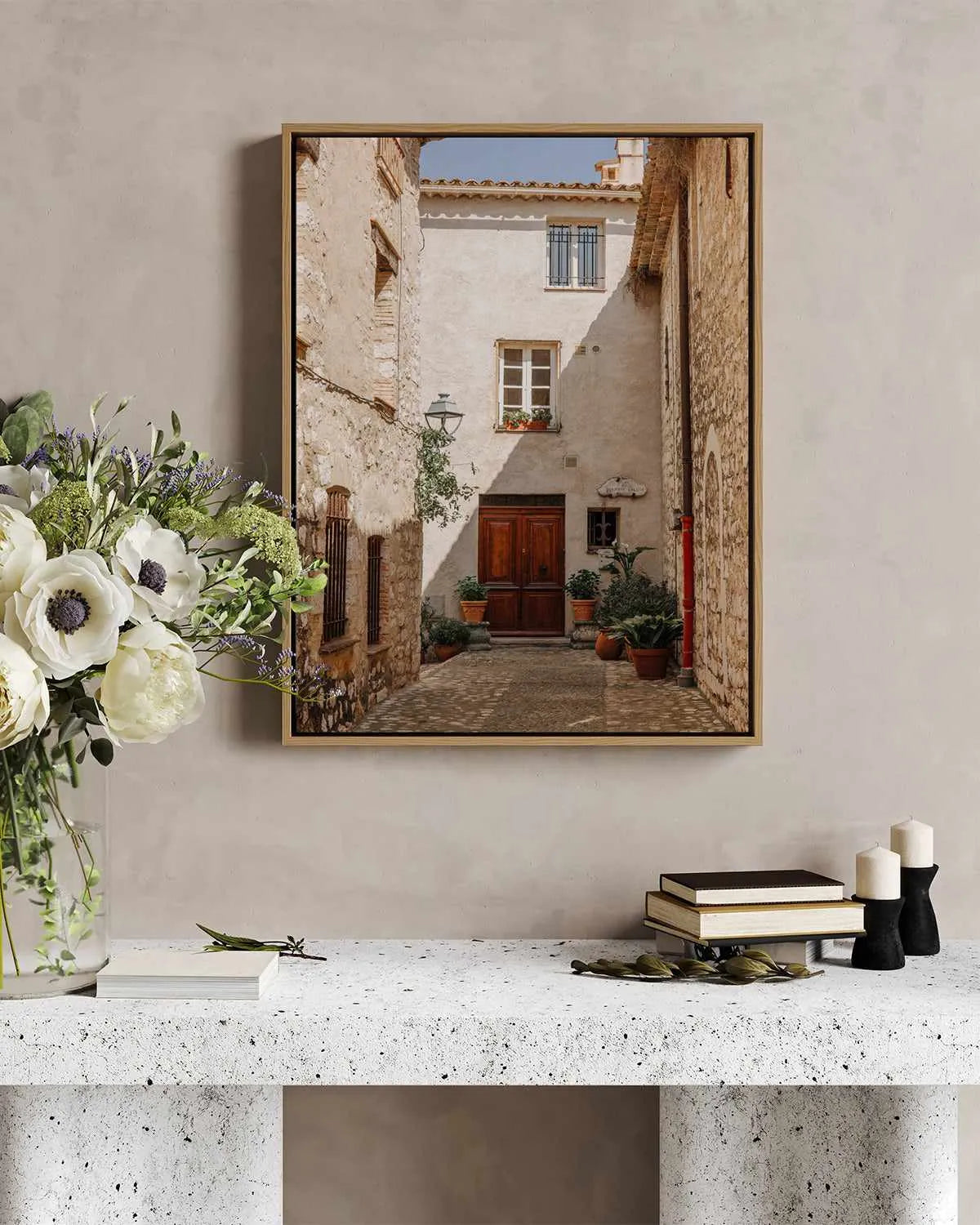 Perrier Provence by Jovani Demetrie | Framed Canvas Art Print from Olive et Oriel where you can shop wallpaper and artworks online