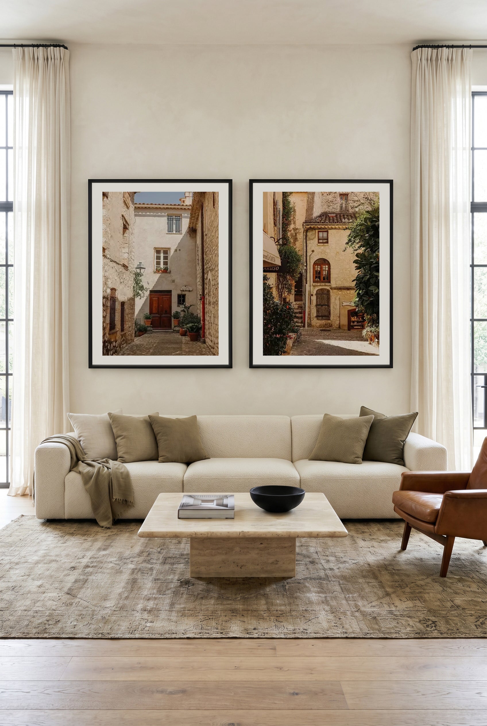 Perrier Provence & Mid Town Provence by Jovani Demetrie Art Print Set of 2 | Matching Wall Art
