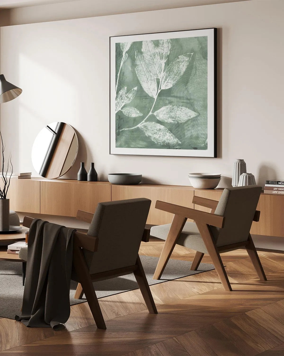 Petal Imprint I Sage Art Print from Olive et Oriel where you can shop wallpaper and artworks online