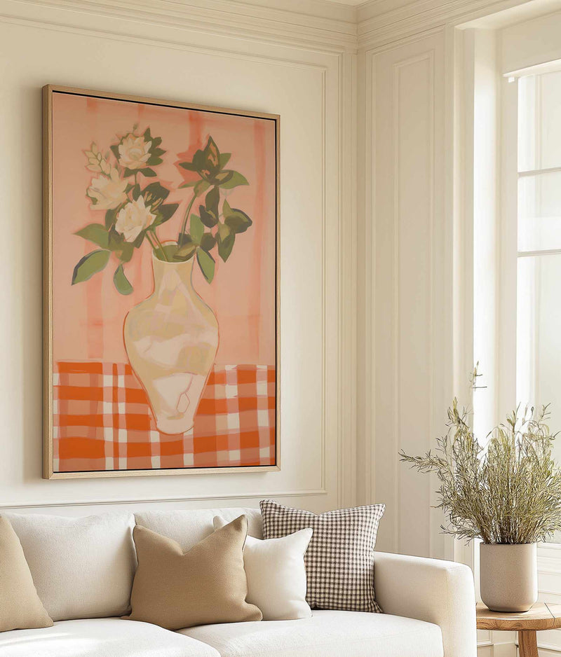 Petal & Clay | Framed Canvas Art Print from Olive et Oriel where you can shop wallpaper and artworks online