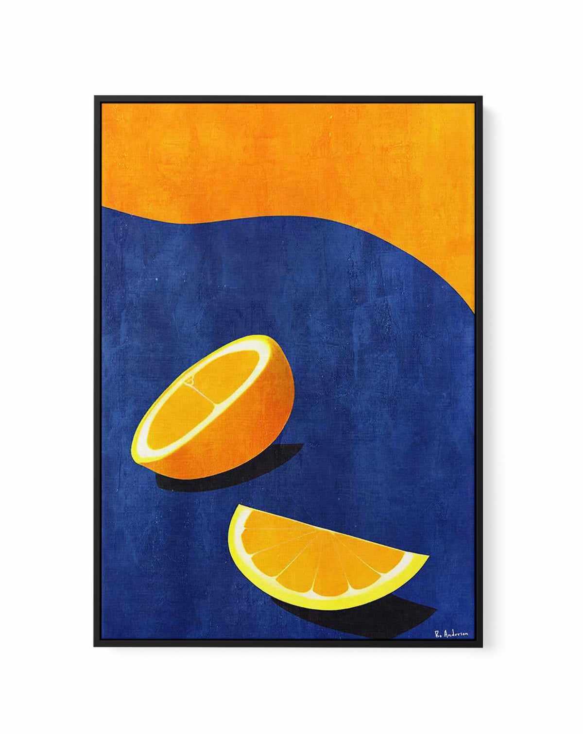 Petit DeIjeuner, Deux Oranges By Bo Anderson | Framed Canvas Art Print from Olive et Oriel where you can shop wallpaper and artworks online