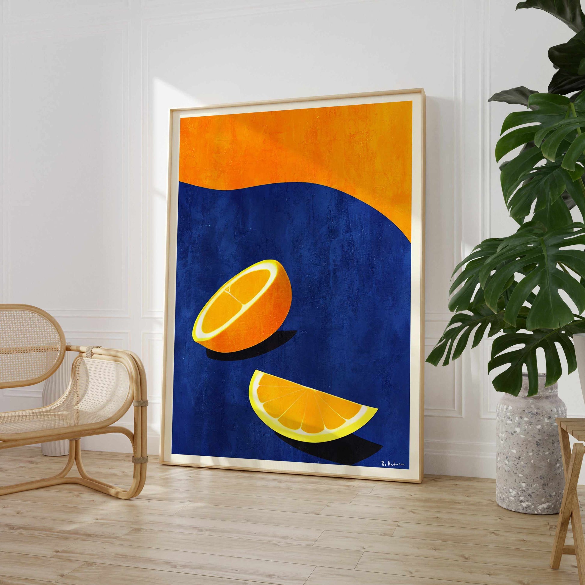 Petit DeIjeuner, Deux Oranges By Bo Anderson | Art Print from Olive et Oriel where you can shop wallpaper and artworks online