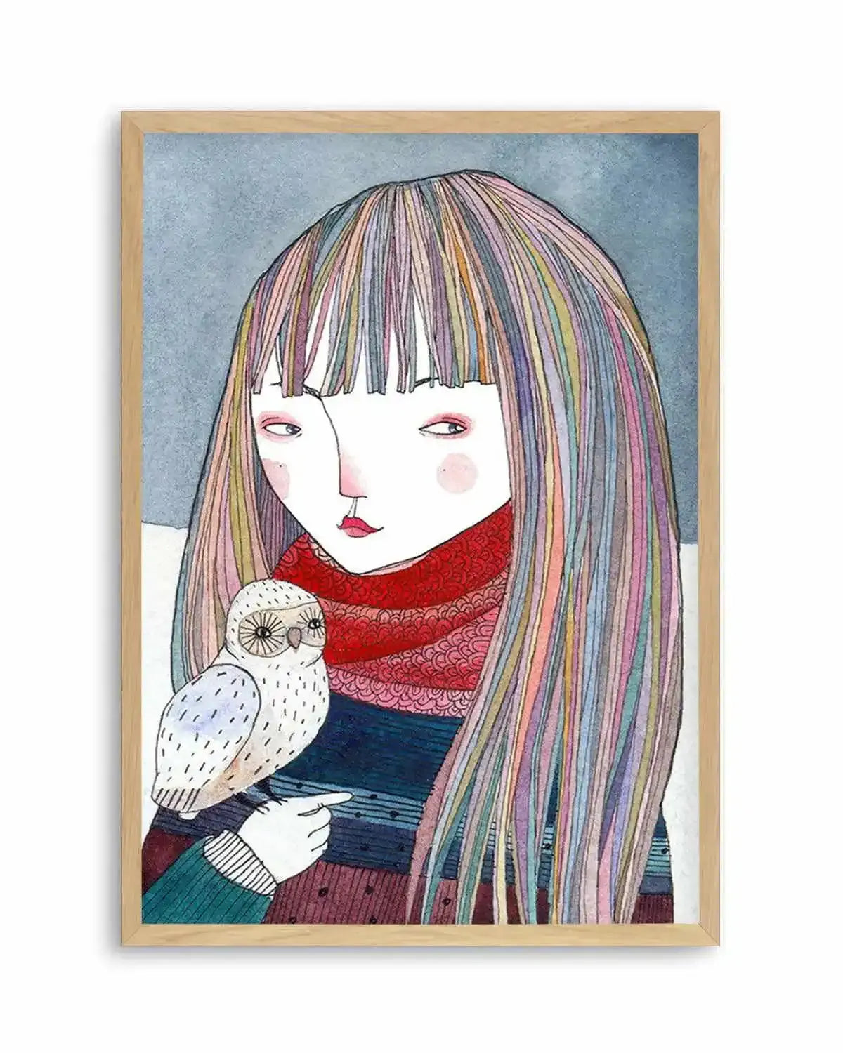 Petite Owl Art Print from Olive et Oriel where you can shop wallpaper and artworks online
