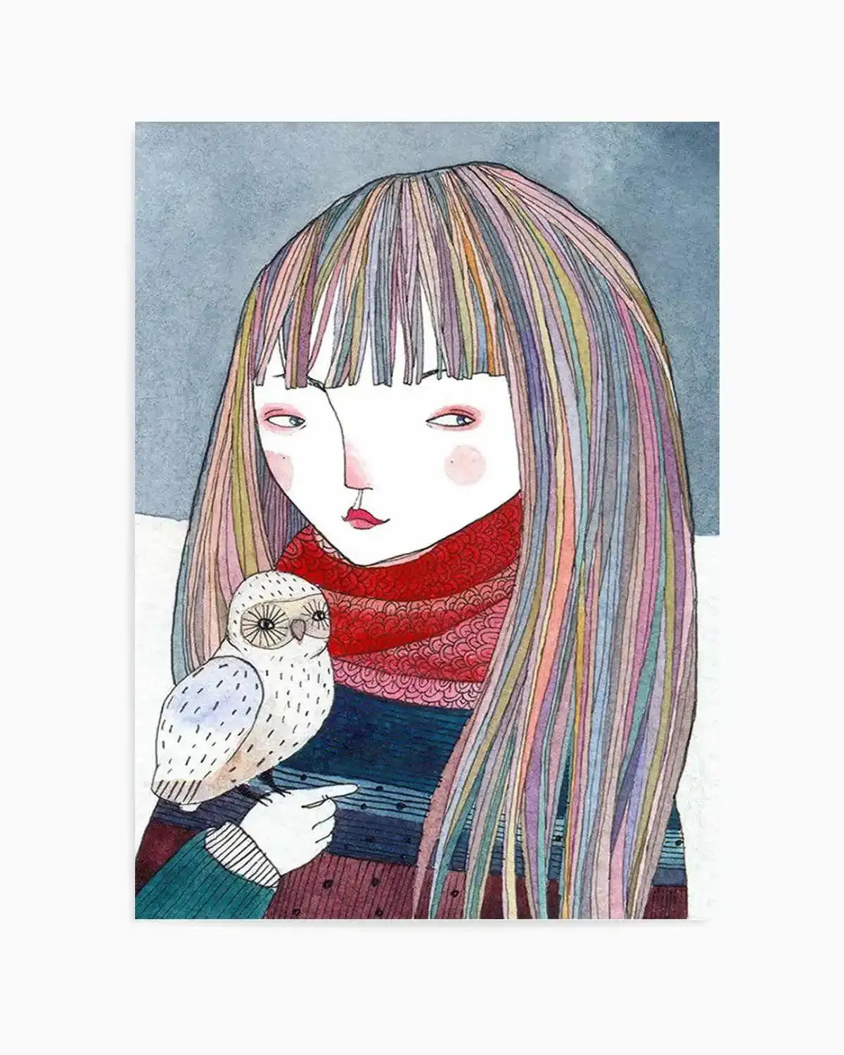 Petite Owl Art Print from Olive et Oriel where you can shop wallpaper and artworks online