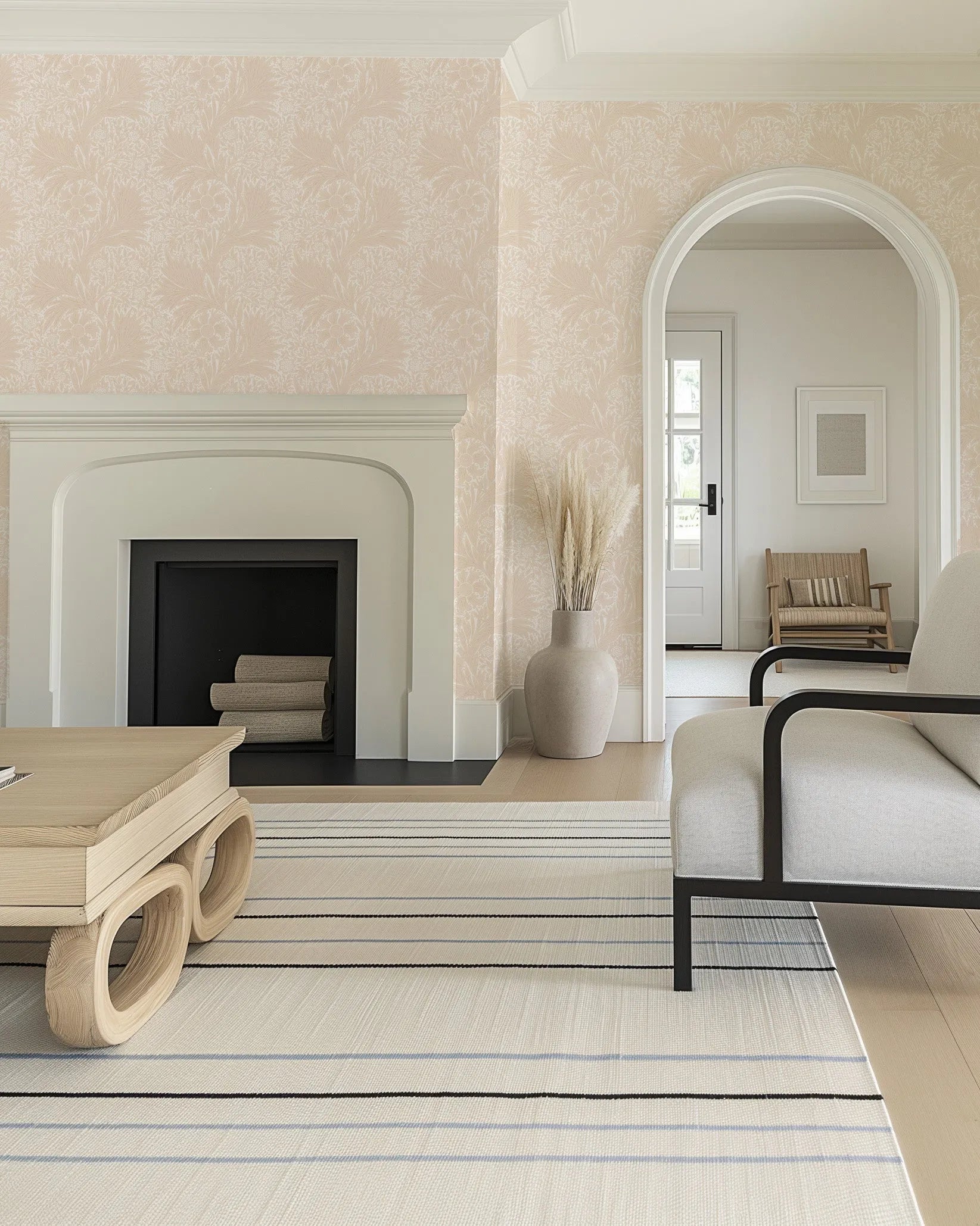 Petite Fleur Vintage Wallpaper in Warm from Olive et Oriel where you can shop wallpaper and artworks online