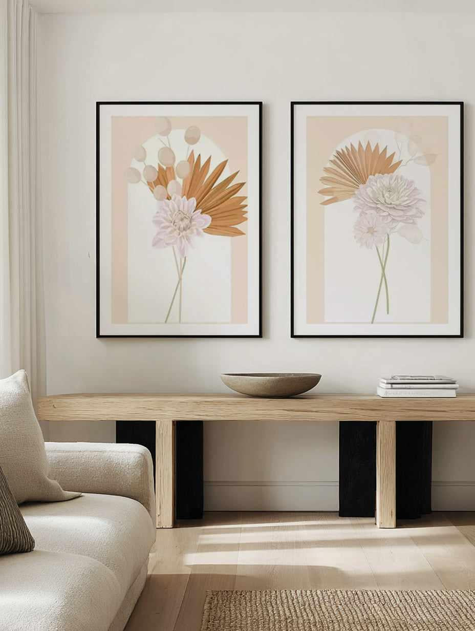 Petite Posy I & II Art Print Set of 2 | Matching Wall Art from Olive et Oriel where you can shop wallpaper and artworks online