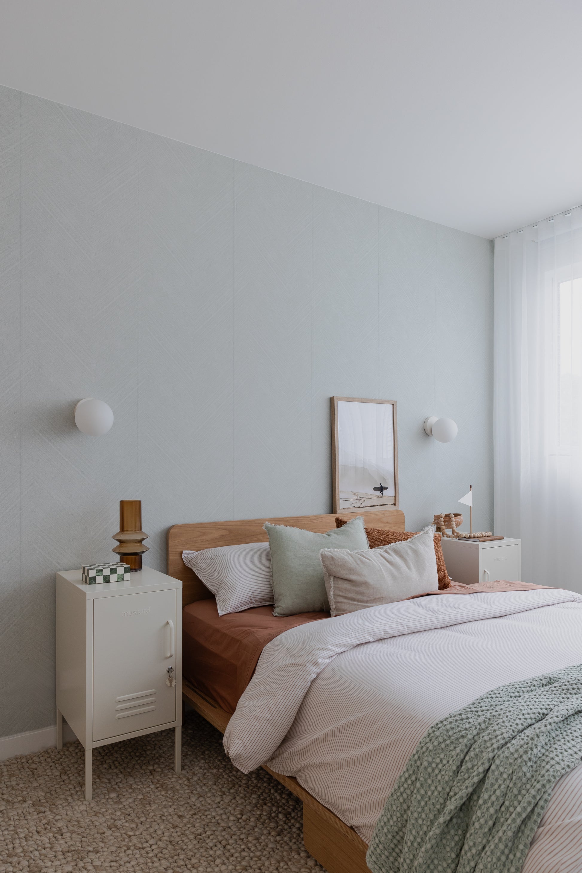 Piece Together Sage Green Wallpaper from Olive et Oriel where you can shop wallpaper and artworks online