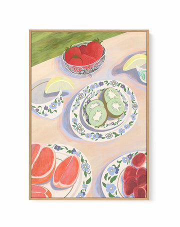 Picnic by Arty Guava | Framed Canvas Art Print from Olive et Oriel where you can shop wallpaper and artworks online