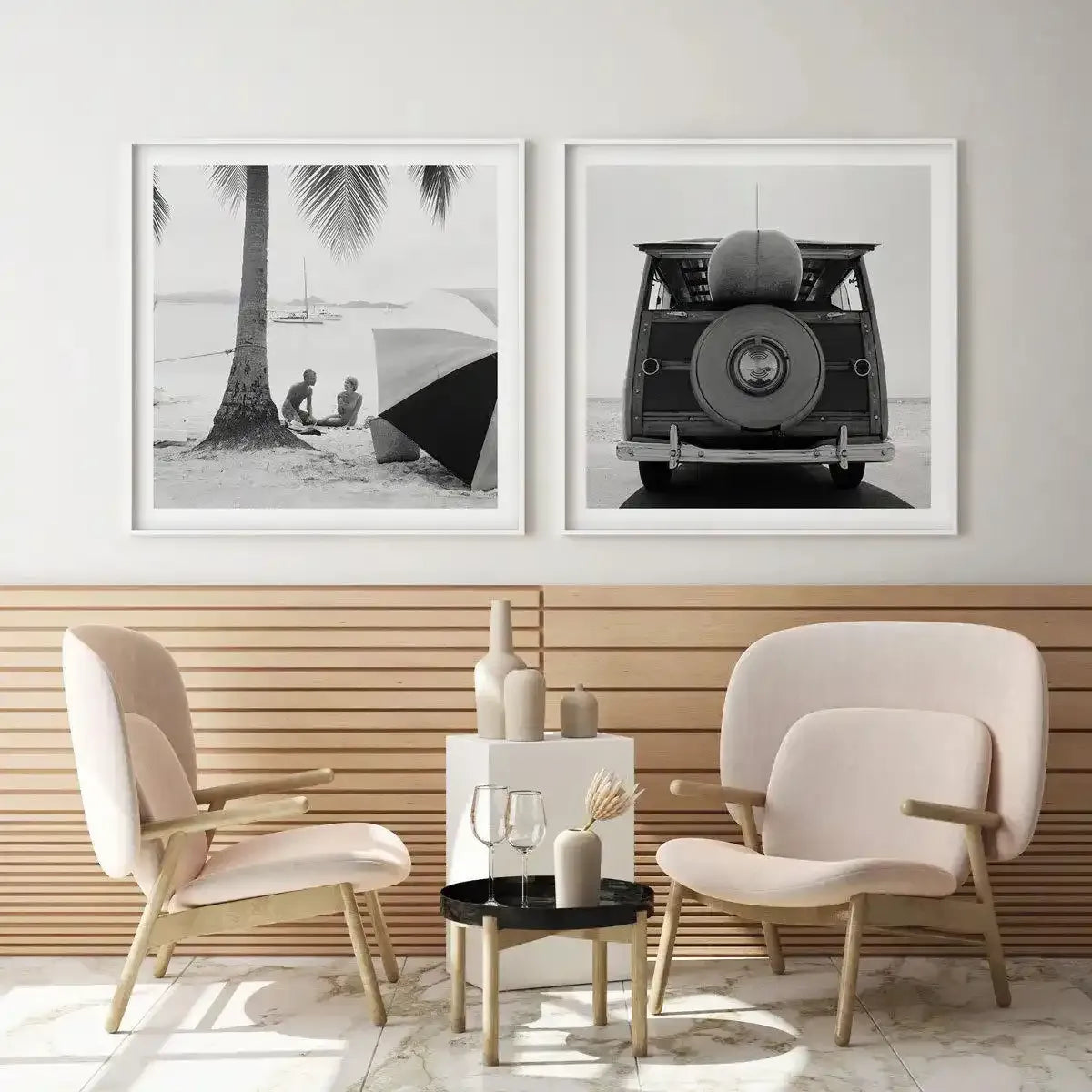 Picnic Under The Palms | Tom Kelley Archive Art Print-Print-Olive et Oriel-Olive et Oriel-Buy-Australian-Art-Prints-Online-with-Olive-et-Oriel-Your-Artwork-Specialists-Austrailia-Decorate-With-Coastal-Photo-Wall-Art-Prints-From-Our-Beach-House-Artwork-Collection-Fine-Poster-and-Framed-Artwork