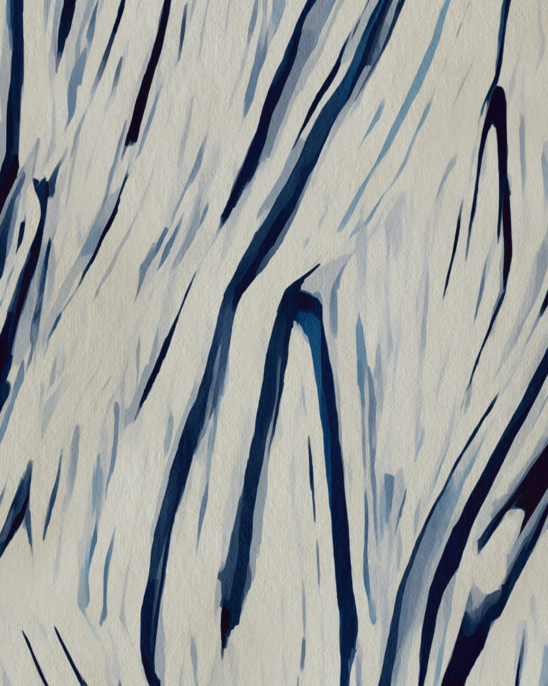 Pienza Abstract in Navy Blue Commercial Vinyl Wallpaper from Olive et Oriel where you can shop wallpaper and artworks online