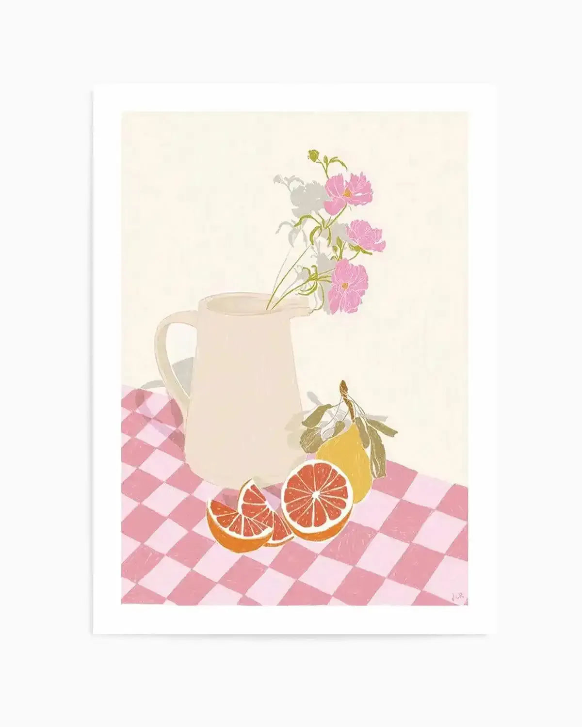 Pimms Jug by Jenny Liz Rome Art Print from Olive et Oriel where you can shop wallpaper and artworks online