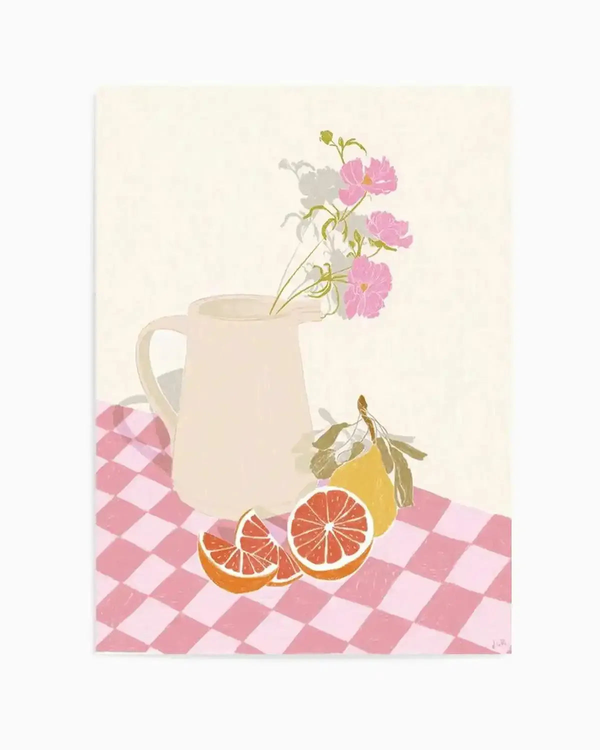 Pimms Jug by Jenny Liz Rome Art Print from Olive et Oriel where you can shop wallpaper and artworks online