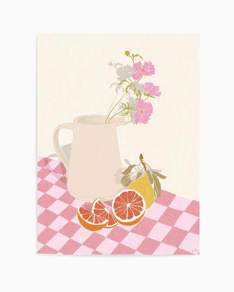 Capri Lemons Painting on Check Background Art Print - from $9.95 – Olive et  Oriel