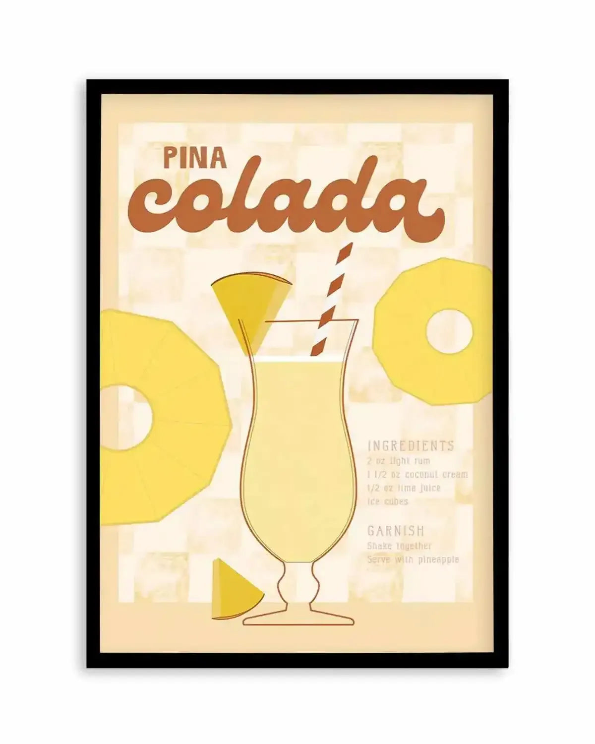 Pina Colada Art Print from Olive et Oriel where you can shop wallpaper and artworks online