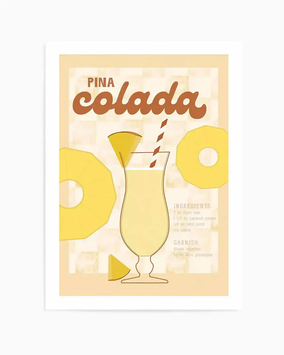 Pina Colada Art Print from Olive et Oriel where you can shop wallpaper and artworks online