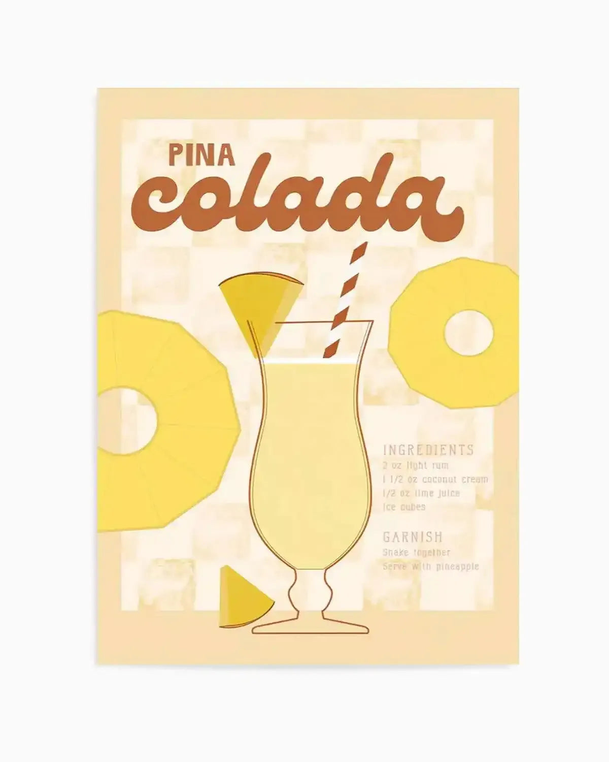 Pina Colada Art Print from Olive et Oriel where you can shop wallpaper and artworks online