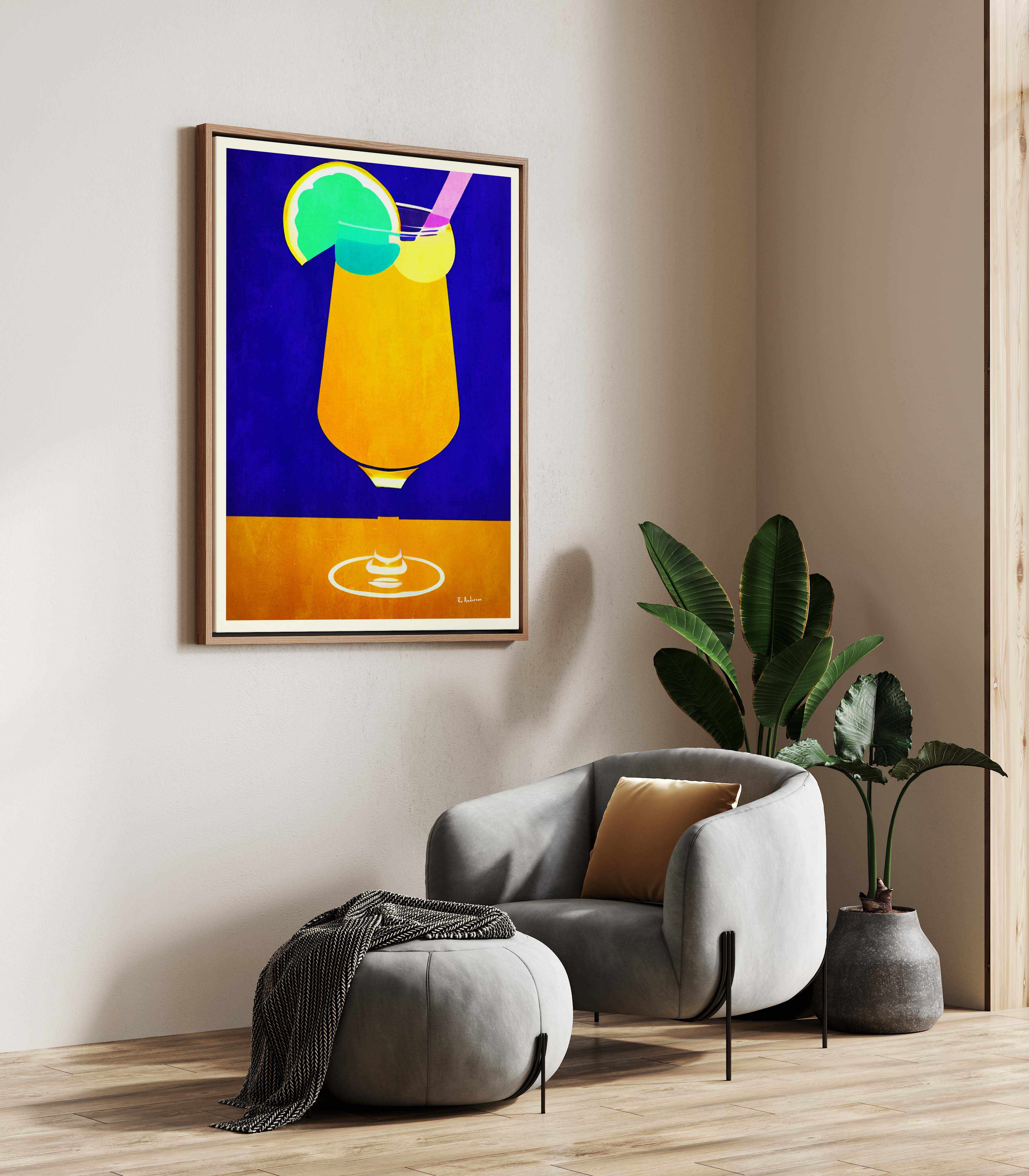 Pina Colada by Bo Anderson | Framed Canvas Art Print