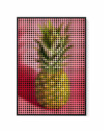 Pineapple Dots  | Framed Canvas Art Print