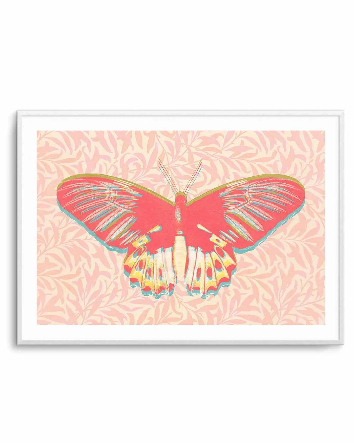 Pink Butterfly Art Print from Olive et Oriel where you can shop wallpaper and artworks online