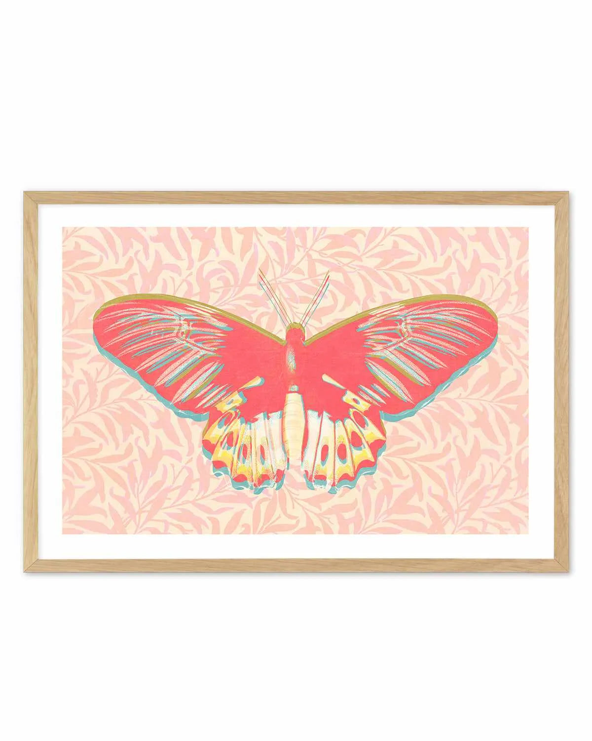 Pink Butterfly Art Print from Olive et Oriel where you can shop wallpaper and artworks online