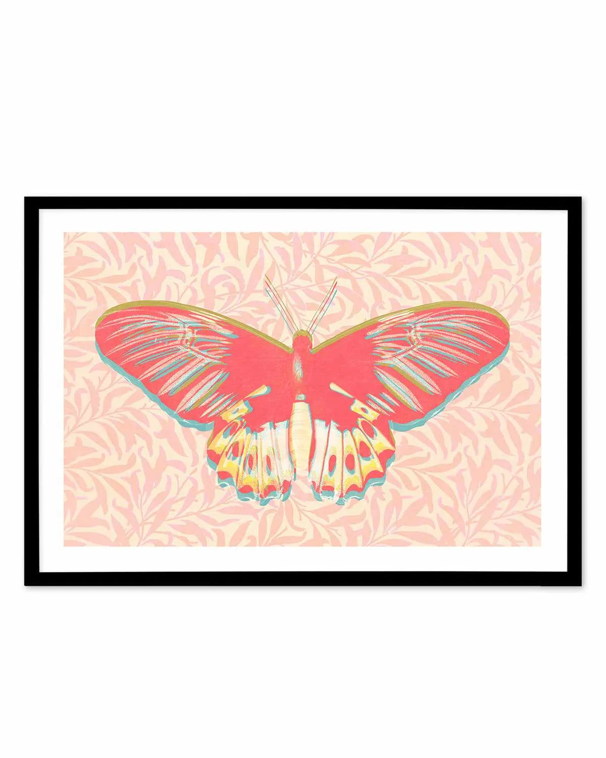 Pink Butterfly Art Print from Olive et Oriel where you can shop wallpaper and artworks online