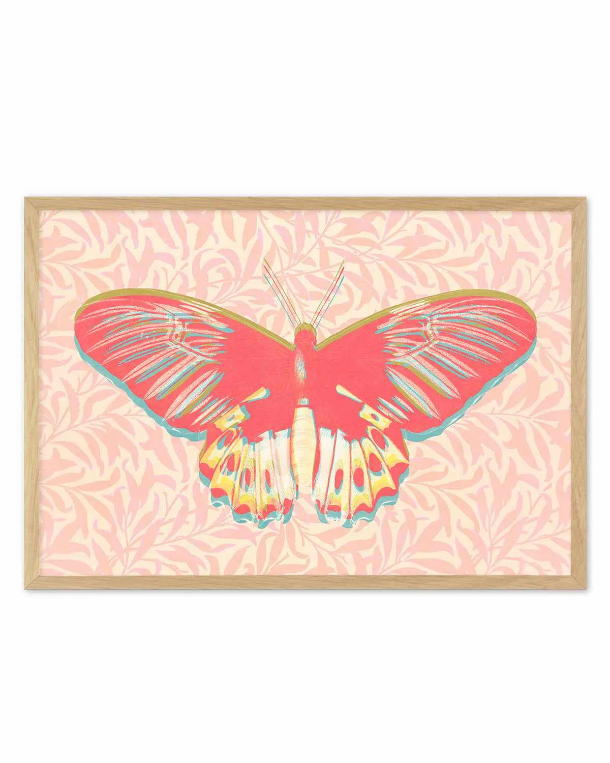 Pink Butterfly Art Print from Olive et Oriel where you can shop wallpaper and artworks online