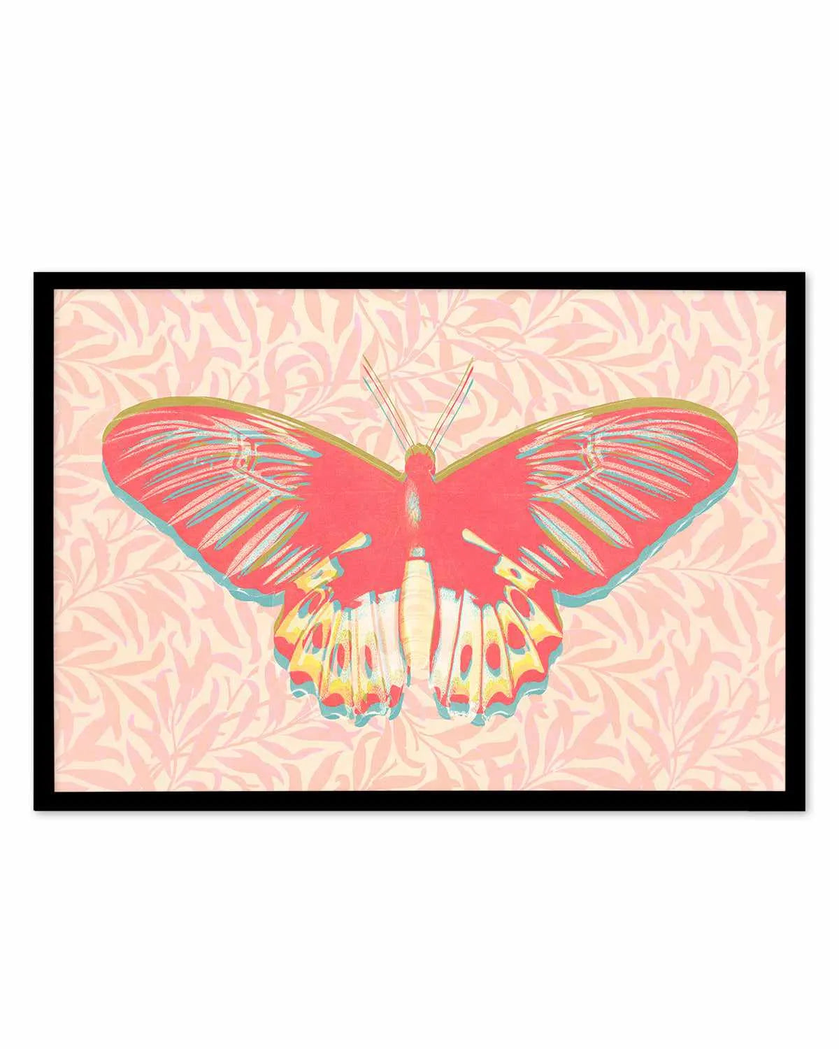 Pink Butterfly Art Print from Olive et Oriel where you can shop wallpaper and artworks online