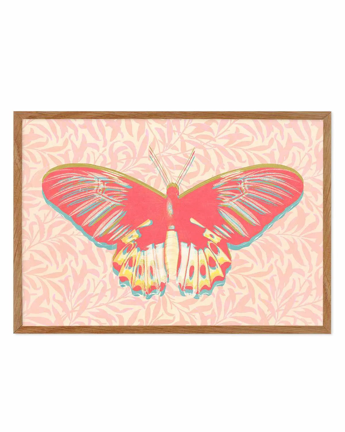 Pink Butterfly Art Print from Olive et Oriel where you can shop wallpaper and artworks online